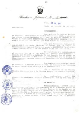 Resolución Jefatural N° 065-1993/AGN/J