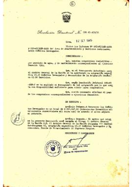 Resolución Directoral N° 88-85-AGN/OA