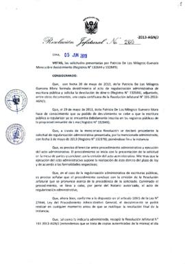 Resolución Jefatural N° 260-2013-AGN/J