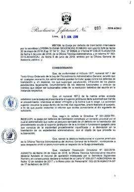 Resolución Jefatural N° 093-2018-AGN/J