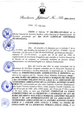 Resolución Jefatural N° 057-2004-AGN/J