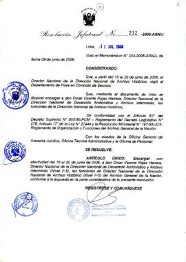 Resolución Jefatural N° 212-2006-AGN/J