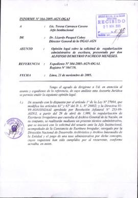 INFORME 304-2005-AGN-OGAJ