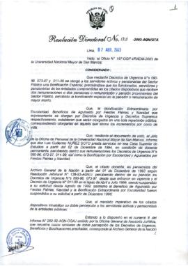 Resolución Directoral N° 013-2003-AGN/OTA
