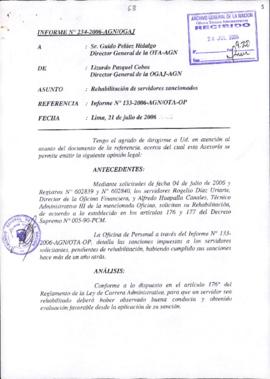 INFORME 234-2006-AGN/OGAJ