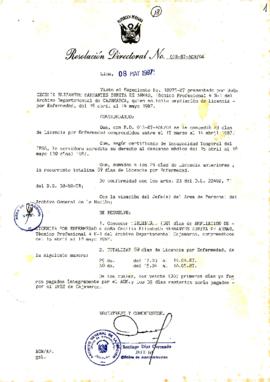 Resolución Directoral N° 18-87-AGN-OA