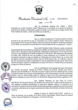 Resolución Directoral N° 028-2014-AGN/OTA