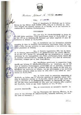 Resolución Jefatural N° 103-1984/AGN/J