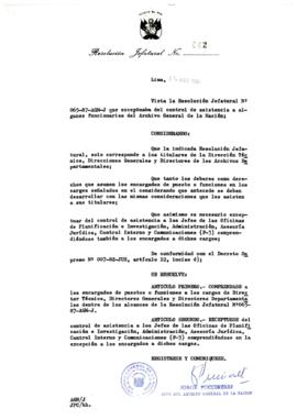 Resolución Jefatural N° 042-1989/AGN/J