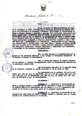 Resolución Jefatural N° 005-1988/AGN/J