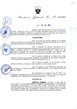 Resolución Jefatural N° 296-2007-AGN/J