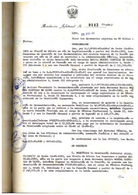 Resolución Jefatural N° 143-1983/AGN/J