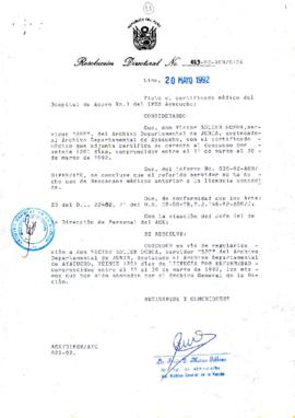 Resolución Directoral N° 013-92-AGN/DIGA