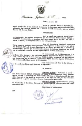 Resolución Jefatural N° 297-1991/AGN/J