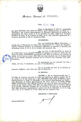 Resolución Directoral N° 97-84-AGN/OA