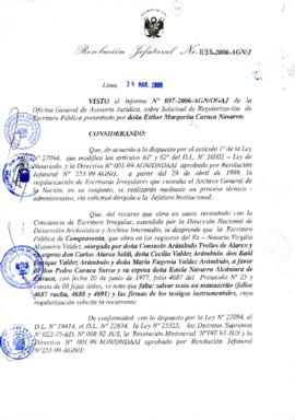 Resolución Jefatural N° 098-2006-AGN/J