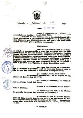 Resolución Jefatural N° 132-1991/AGN/J