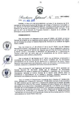 Resolución Jefatural N° 123-2017-AGN/J