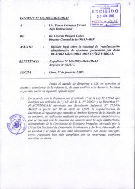 INFORME 142-2005-AGN-OGAJ
