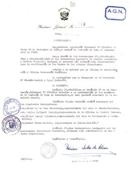 Resolución Jefatural N° 003-1989/AGN/J