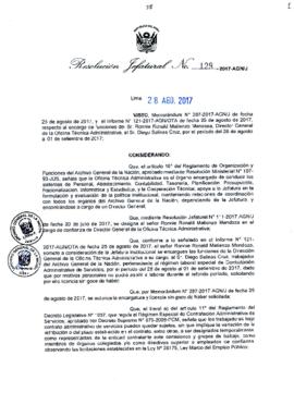 Resolución Jefatural N° 128-2017-AGN/J