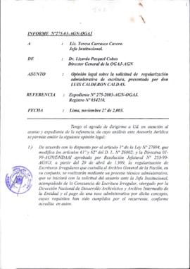 INFORME 275-2003-AGN-OGAJ