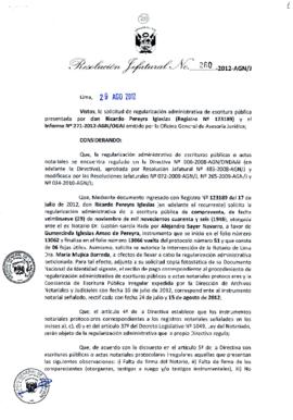 Resolución Jefatural N° 260-2012-AGN/J