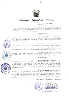 Resolución Jefatural N° 036-1993/AGN/J