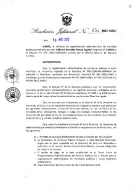 Resolución Jefatural N° 351-2013-AGN/J