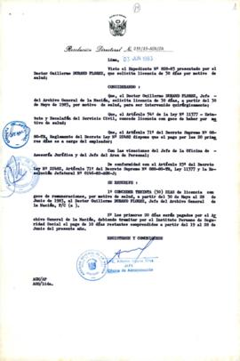Resolución Directoral N° 039/83-AGN/OA