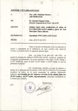 INFORME 071-2001-AGN-OGAJ