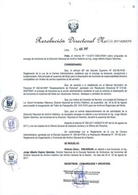 Resolución Directoral N° 036-2017-AGN/OTA