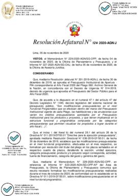 Resolución Jefatural N° 124-2020-AGN/J