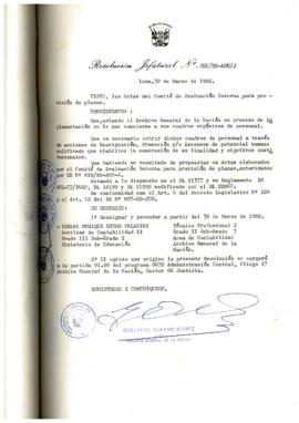 Resolución Jefatural N° 042-1982/AGN/J