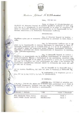 Resolución Jefatural N° 134-1984/AGN/J