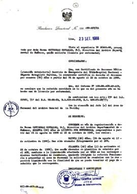 Resolución Directoral N° 066-88-AGN/OA