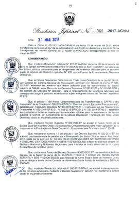 Resolución Jefatural N° 068-2017-AGN/J