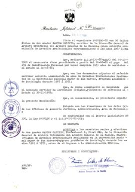 Resolución Jefatural N° 230-1988/AGN/J
