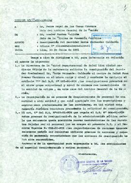 INFORME 139-91-AGN/OAJ