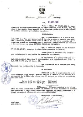 Resolución Jefatural N° 186-1990/AGN/J