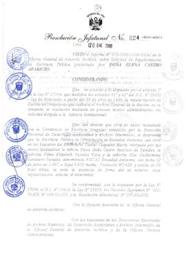 Resolución Jefatural N° 024-2000/AGN/J