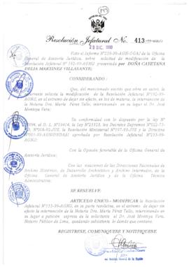 Resolución Jefatural N° 413-1999/AGN/J