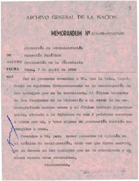 MEMORANDUM 121-86-JOAJ/AGN