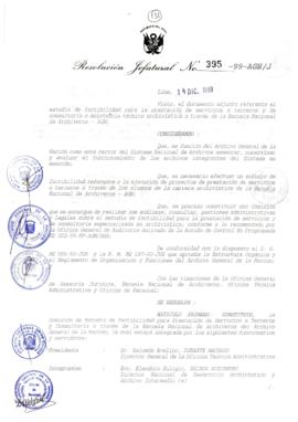 Resolución Jefatural N° 395-1999/AGN/J