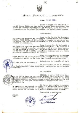 Resolución Directoral N° 117-85-AGN/OA