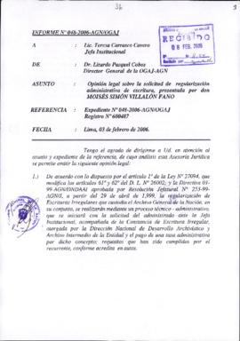 INFORME 048-2006-AGN/OGAJ