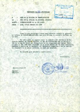 MEMORANDUM 013-88/AGN-OAJ