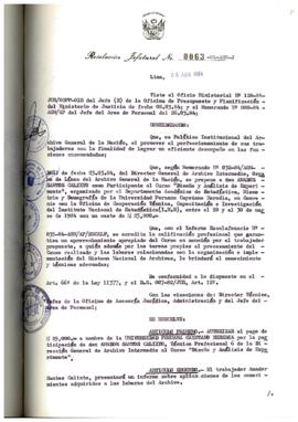 Resolución Jefatural N° 063-1984/AGN/J