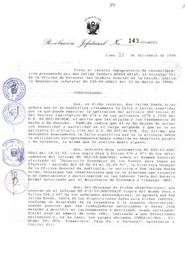 Resolución Jefatural N° 143-1994/AGN/J