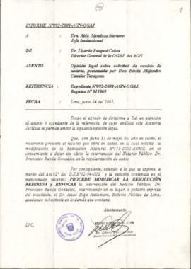 INFORME 092-2001-AGN-OGAJ
